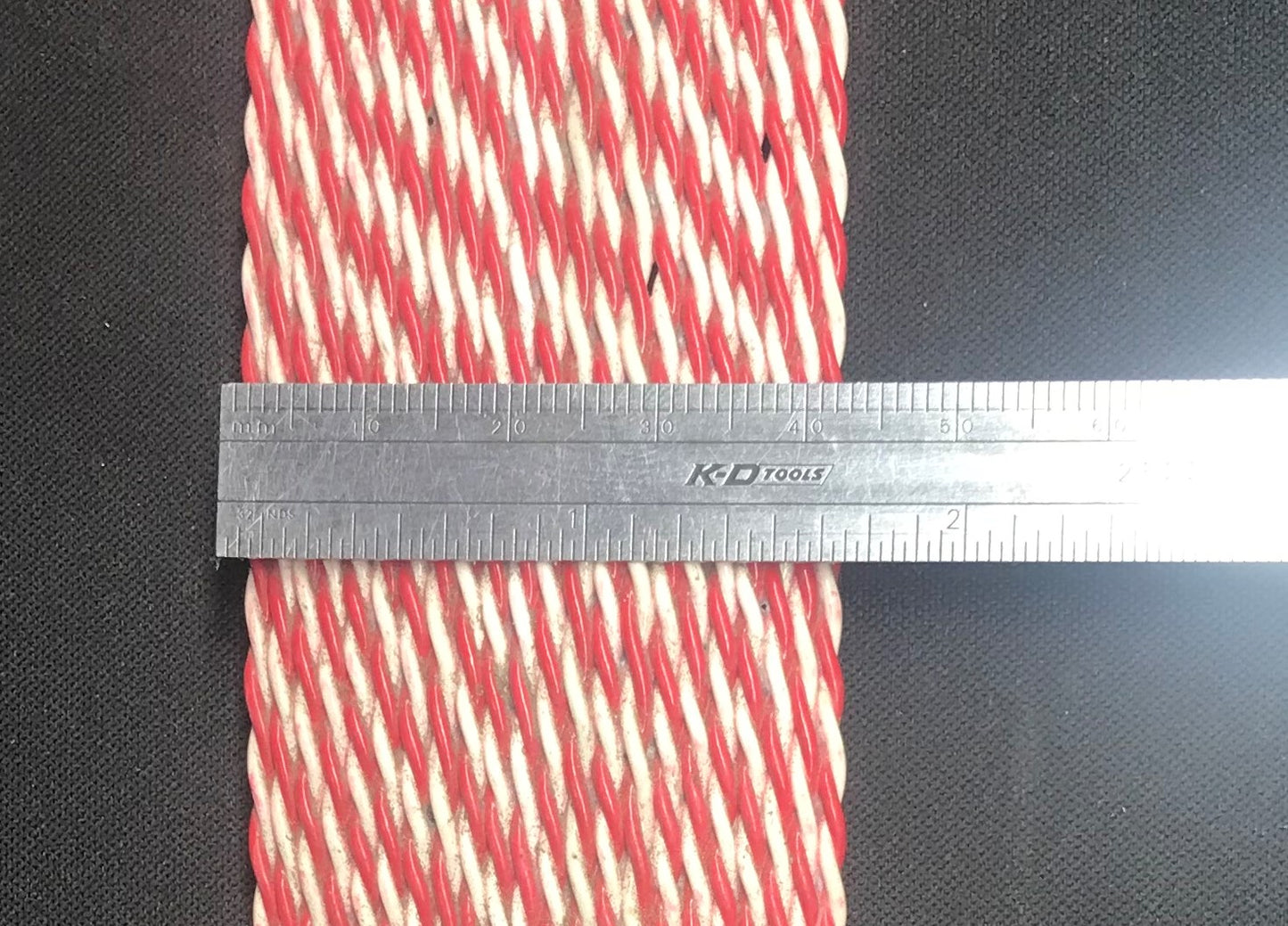 Braided Ribbon Cable Red/White Wire